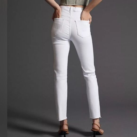 NWT EDWIN Women’s Bree High Rise Skinny Jeans Raw Hem Optic White - Size 29 - Picture 5 of 9